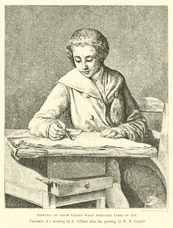 Ritratto di Carle Vernet a quattordici anni da English School