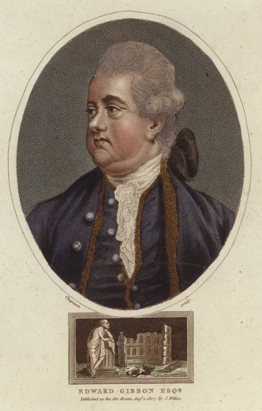Ritratto di Edward Gibbon da English School