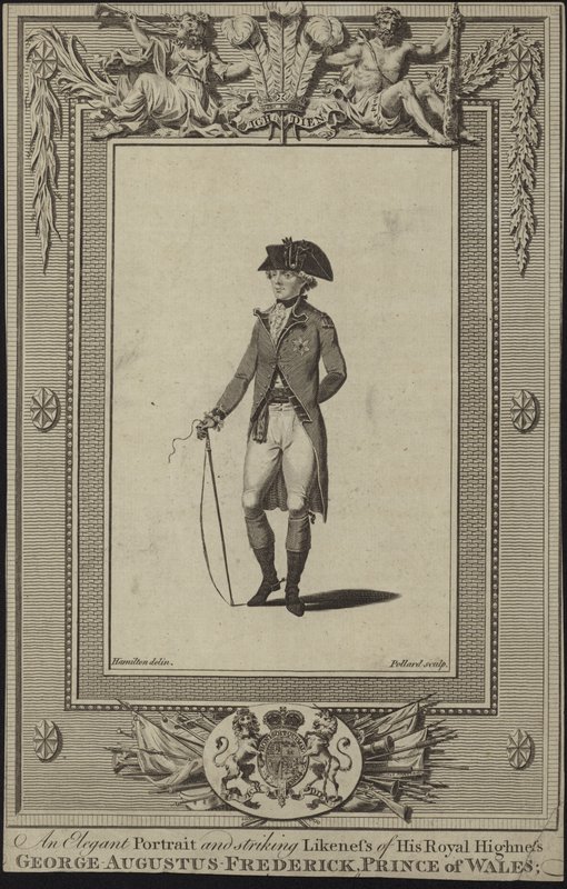 Ritratto di George Augustus Frederick, Principe di Galles da English School