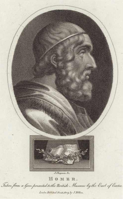 Ritratto di Omero da English School