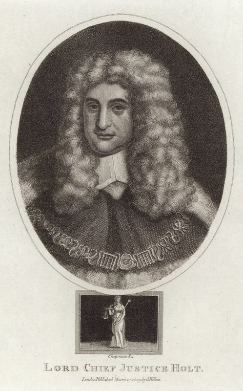 Ritratto di Lord Chief Justice Holt da English School