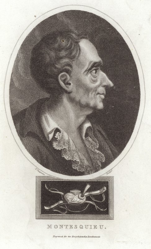 Ritratto di Montesquieu da English School