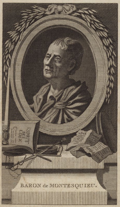 Ritratto di Montesquieu da English School