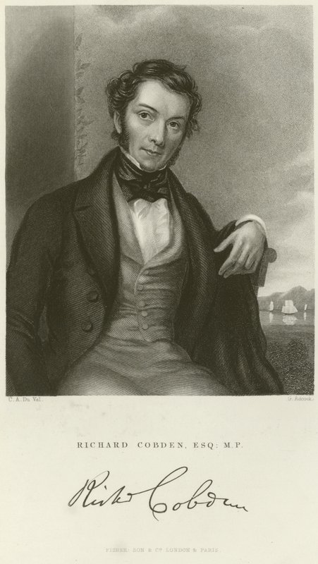 Ritratto di Richard Cobden da English School