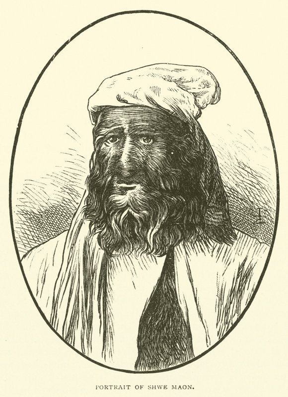 Ritratto di Shwe Maon (incisione) da English School