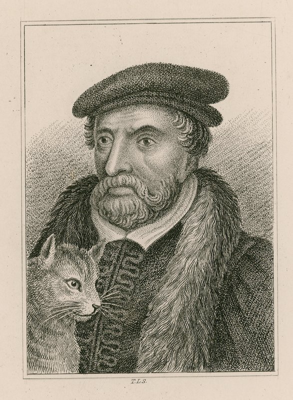 Ritratto di Sir Richard Whittington e gatto, altrimenti Dick Whittington, sindaco di Londra da English School