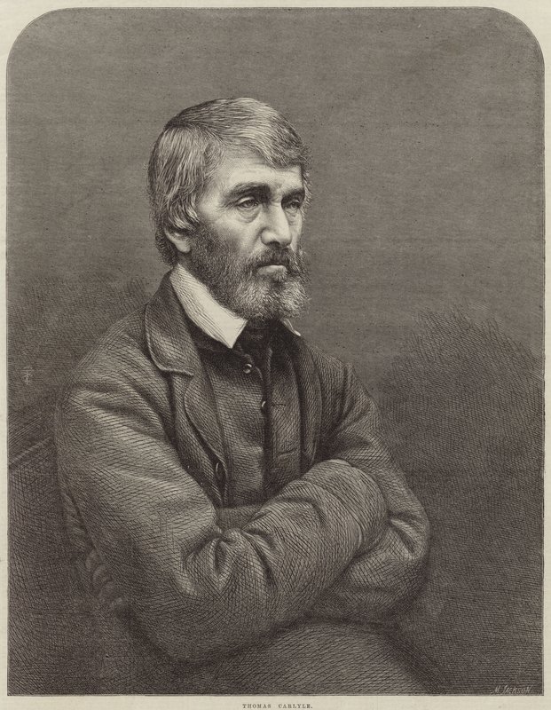 Ritratto di Thomas Carlyle da English School