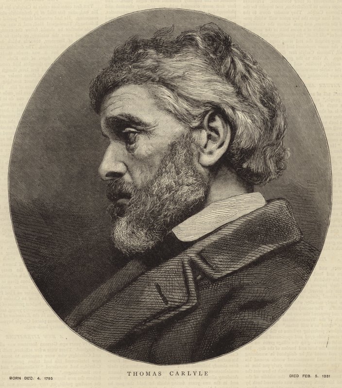 Ritratto di Thomas Carlyle da English School