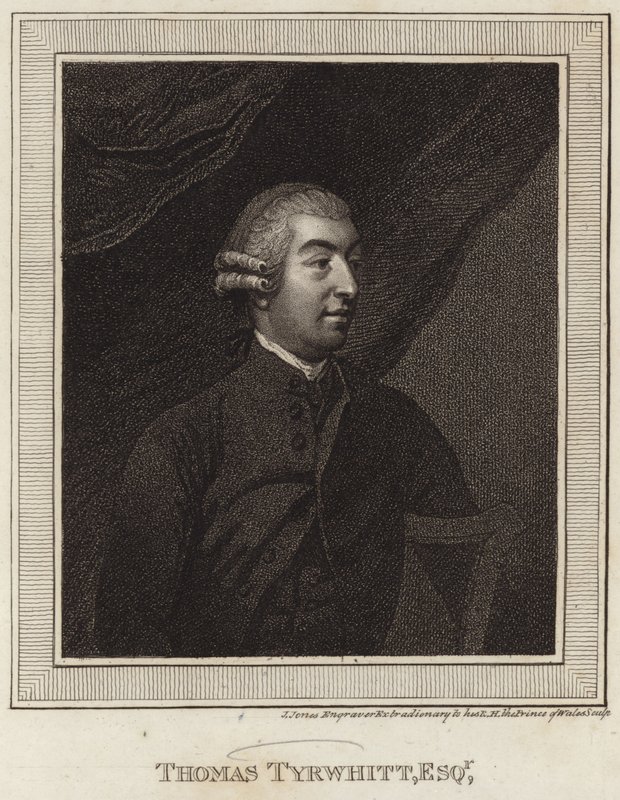 Ritratto di Thomas Tyrwhitt da English School