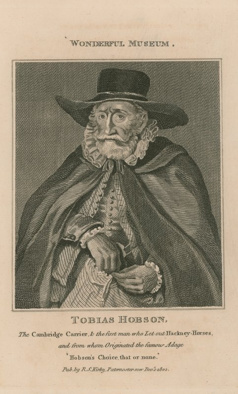 Ritratto di Tobias Hobson da English School