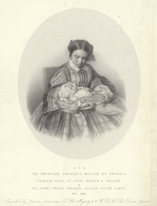 Ritratto di Vittoria, Principessa Reale, con suo figlio, Federico Guglielmo Vittorio Alberto da English School
