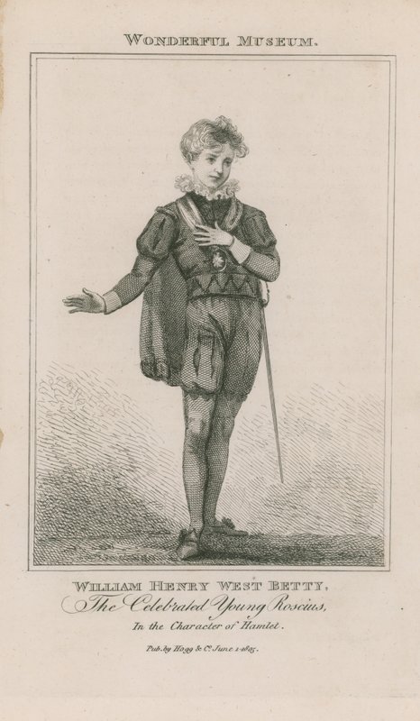 Ritratto di William Henry West Betty come Amleto da English School