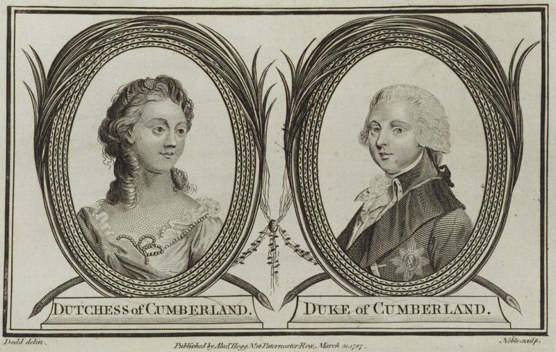 Ritratti della Duchessa e del Duca di Cumberland da English School