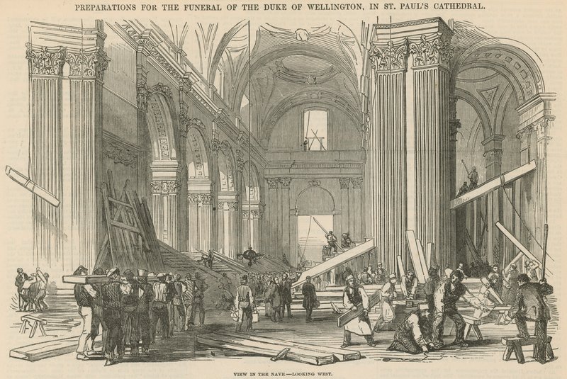 Preparativi per il funerale del Duca di Wellington da English School