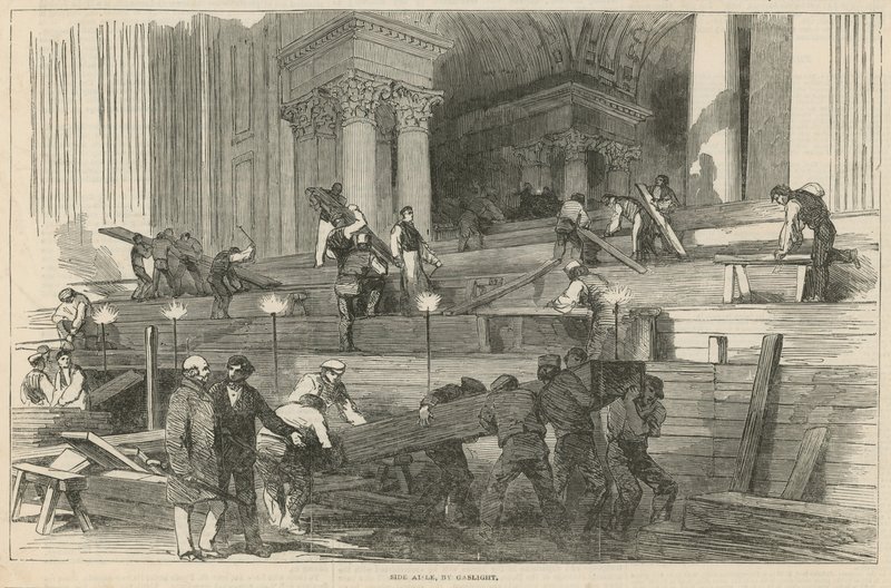 Preparativi nella Cattedrale di San Paolo per il funerale del Duca da English School