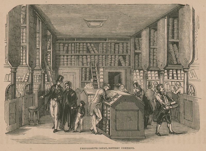 Corte Prerogativa, Doctors Common, Londra da English School