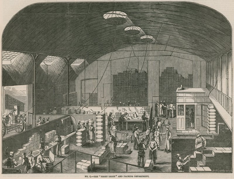 Opere della Prices Patent Candle Company; Il reparto delle luci notturne e dell