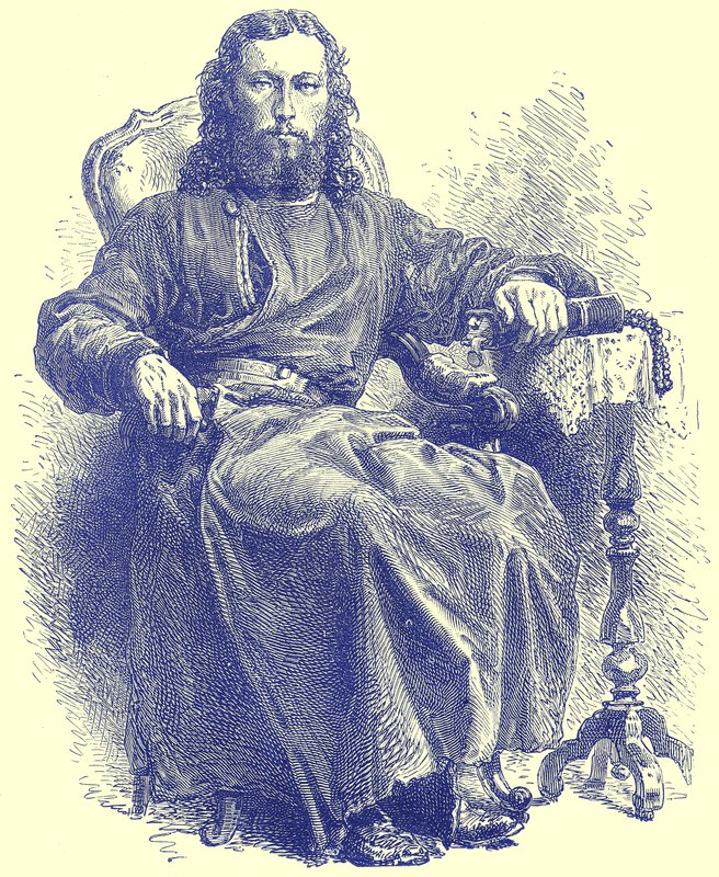 Sacerdote della chiesa greca, illustrazione da Viaggi Illustrati, a cura di H. W. Bates, pubblicata c.1880 da English School