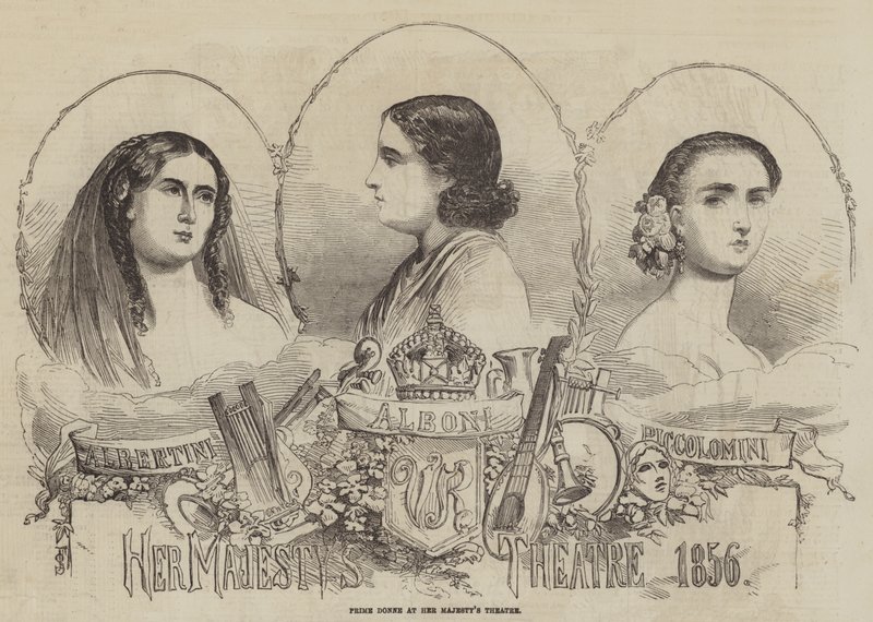 Prime Donne al Teatro di Sua Maestà, 1856 da English School