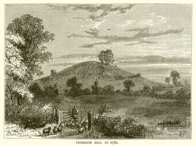 Primrose Hill nel 1780 da English School