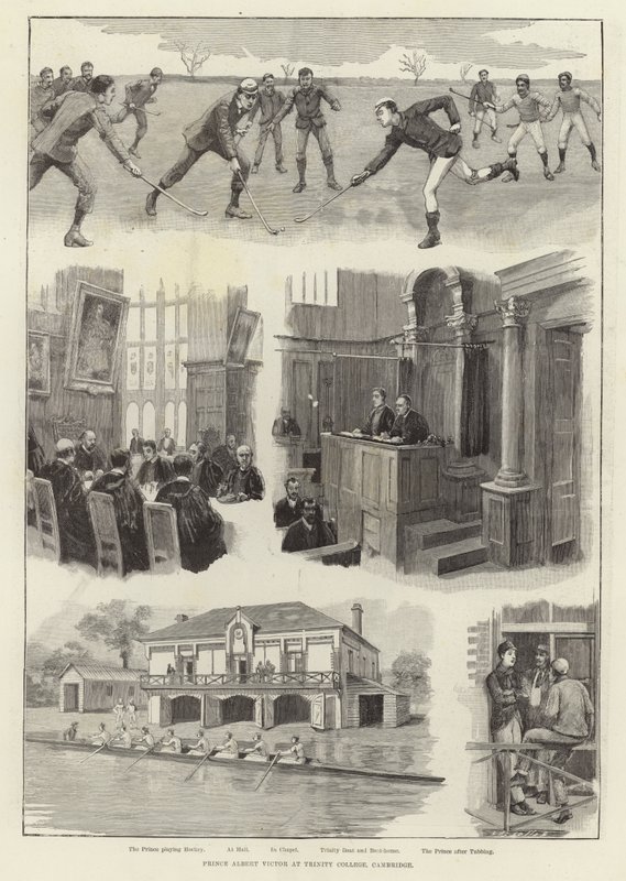Il Principe Alberto Vittorio al Trinity College, Cambridge da English School