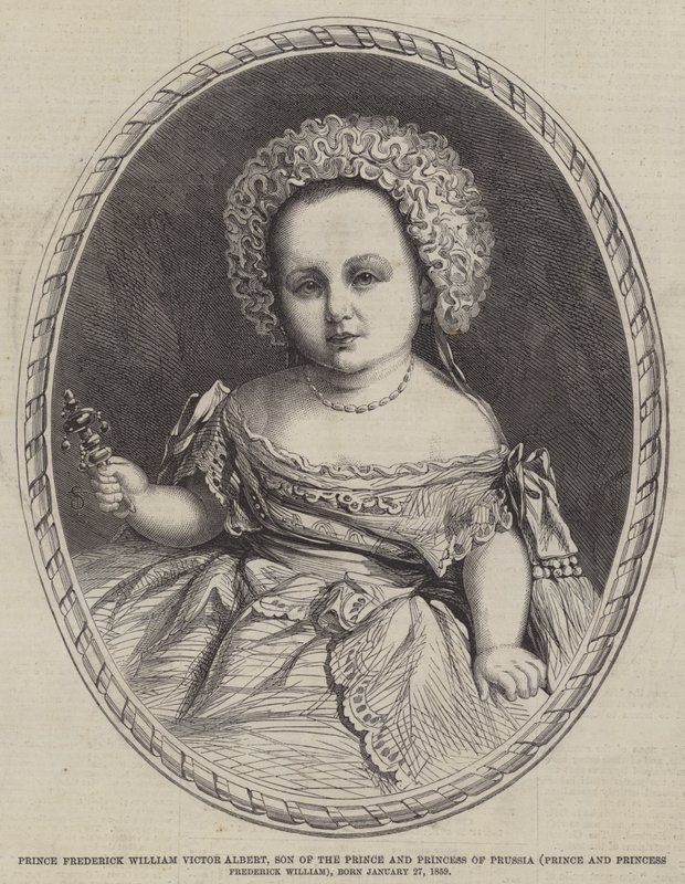 Principe Federico Guglielmo Vittorio Alberto, Figlio del Principe e della Principessa di Prussia (Principe e Principessa Federico Guglielmo), Nato il 27 Gennaio 1859 da English School