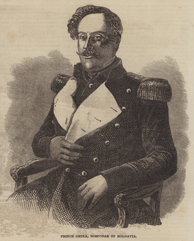Principe Ghika, Hospodar di Moldavia (incisione) da English School