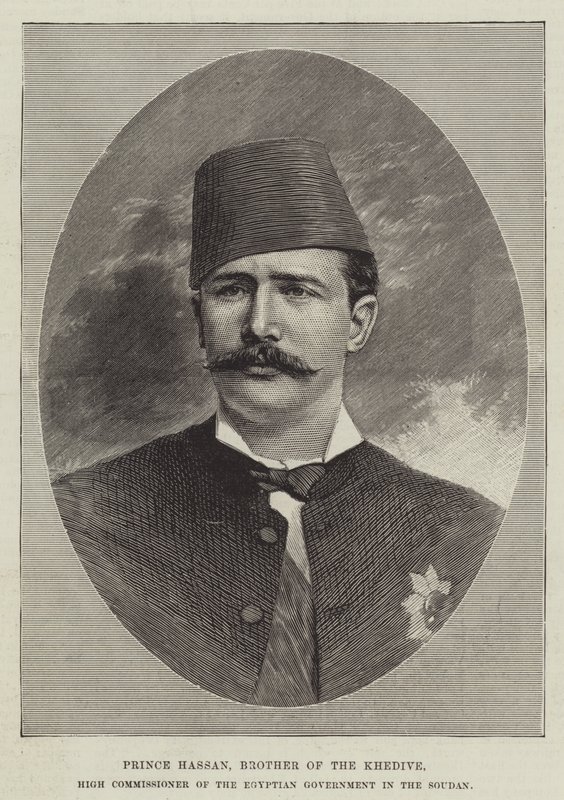 Il principe Hassan, fratello del Chedivè, alto commissario del governo egiziano nel Sudan (incisione) da English School