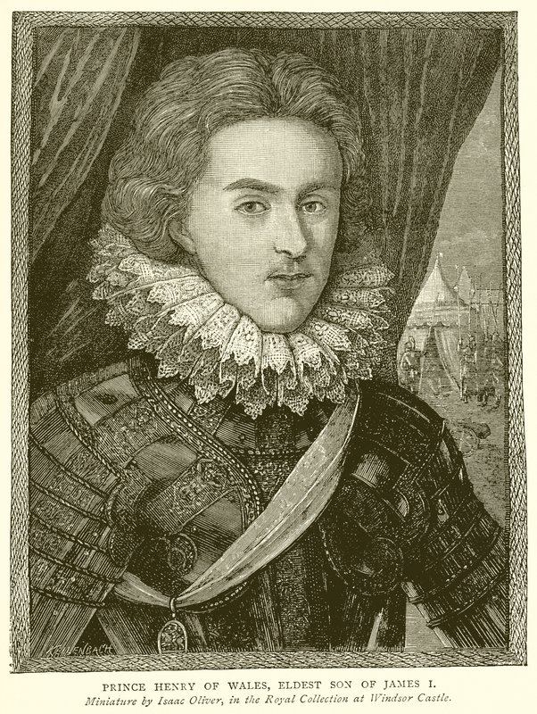 Principe Enrico del Galles, figlio maggiore di Giacomo I da English School