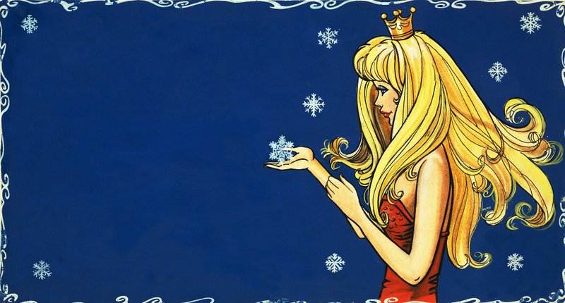 Principessa che cattura un fiocco di neve da English School