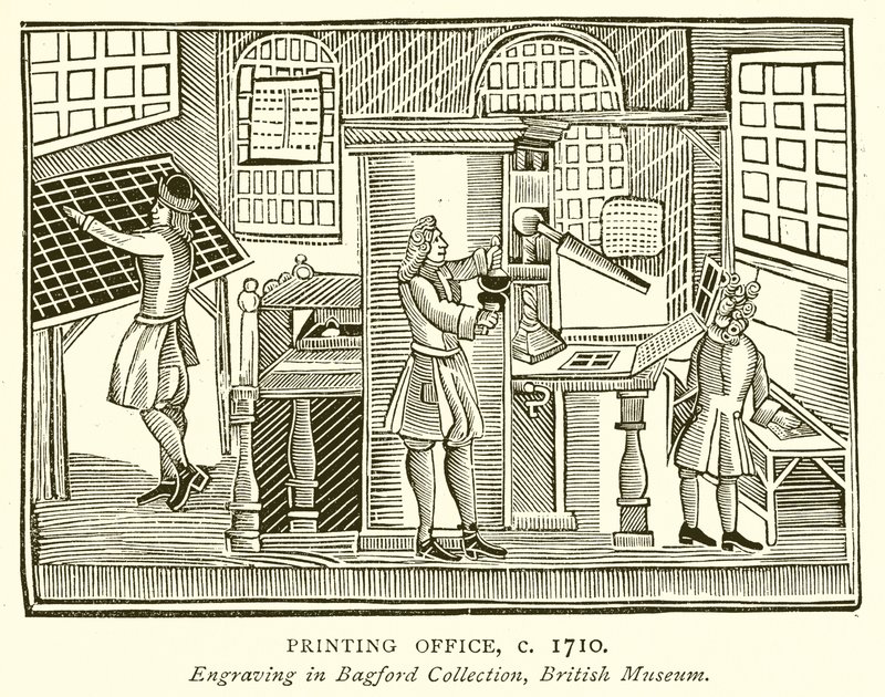 Tipografia, c. 1710 da English School