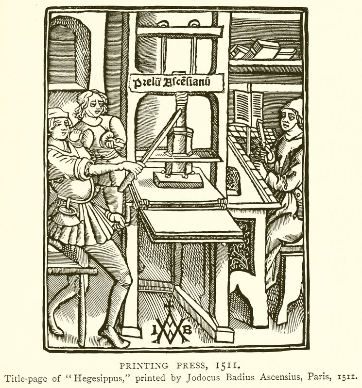 Pressa da stampa, 1511 da English School