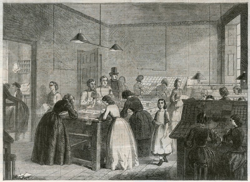 Tipografia (Victoria Press) in Great Coram Street, per l