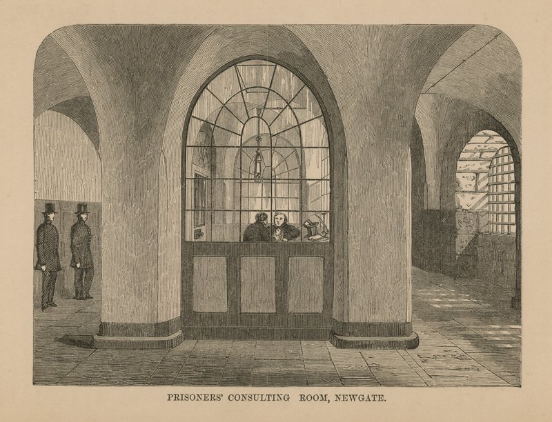 Sala di consultazione dei prigionieri a Newgate da English School