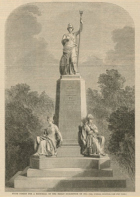 Progetto premiato per un memoriale della Grande Esposizione del 1851 da English School