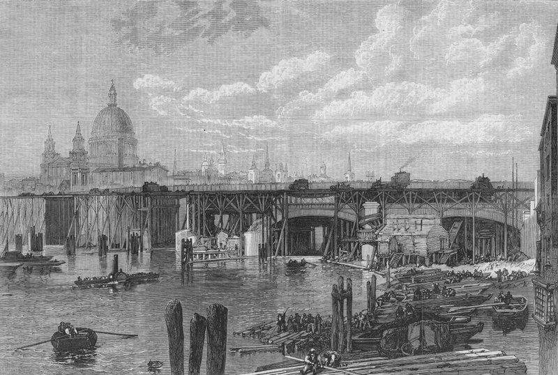 Progresso della costruzione del nuovo ponte di Blackfriars da English School