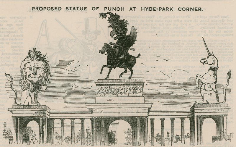 Proposta statua di Punch a Hyde Park Corner da English School