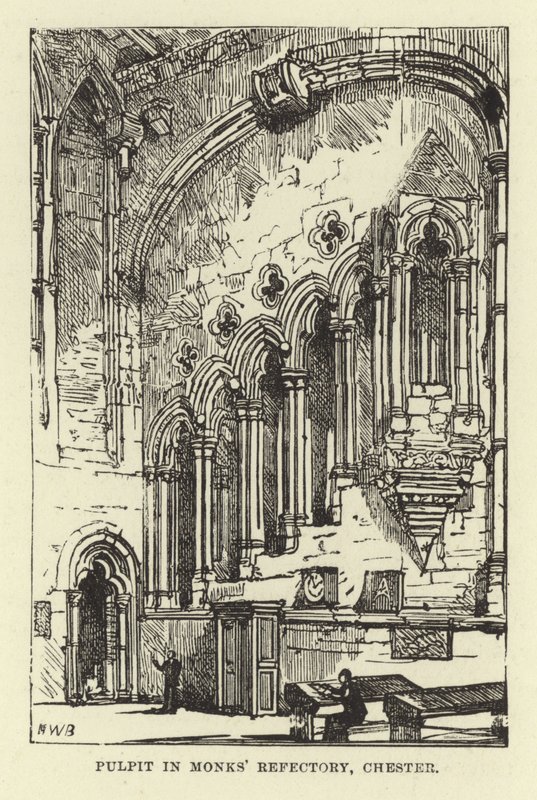 Pulpito nel refettorio dei monaci, Chester da English School