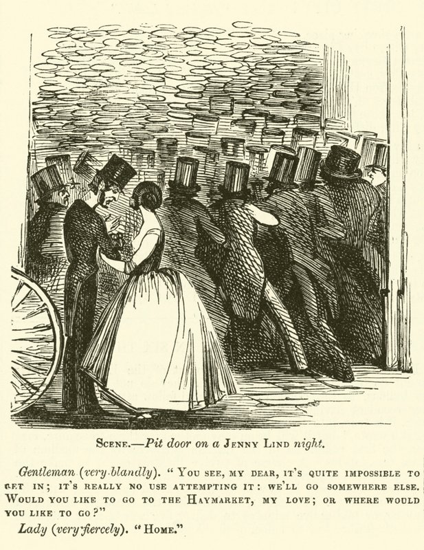 Vignetta di Punch: Jenny Lind da English School