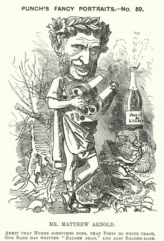 Cartone animato di Punch: Matthew Arnold, poeta inglese da English School