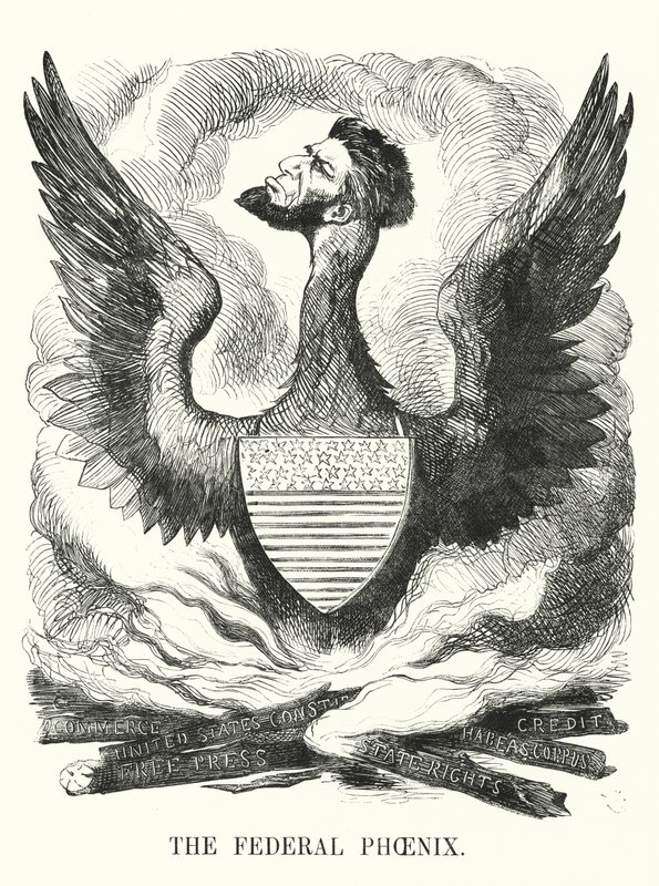 La Fenice Federale - Rielezione di Abraham Lincoln nelle elezioni presidenziali statunitensi del 1864 da English School