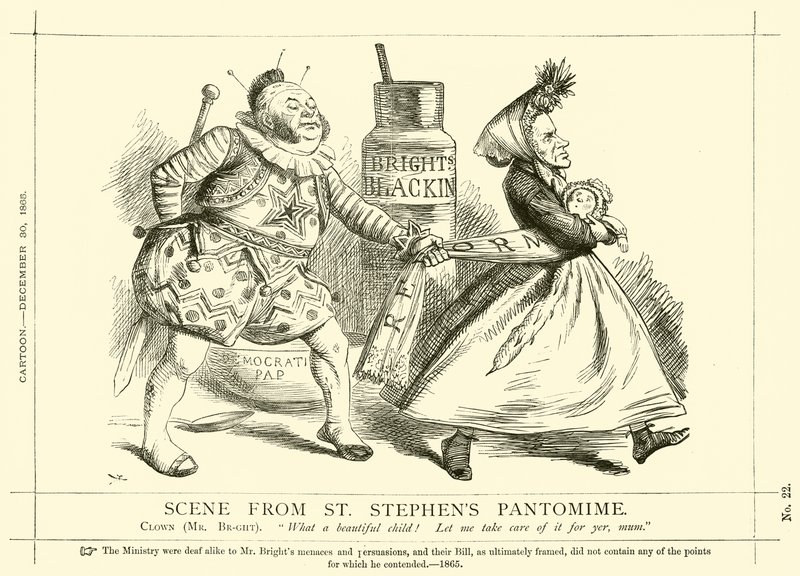 Riguardo John Bright: Scena dal pantomima di St Stephen, 30 dicembre 1865 da English School