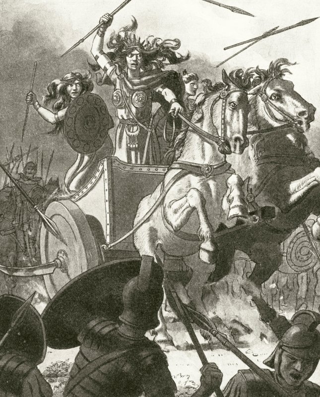 La Regina Boadicea nel suo carro da English School
