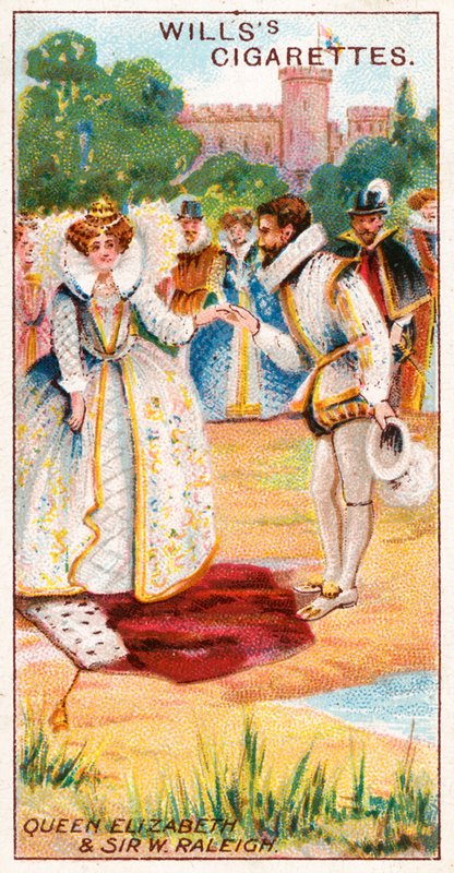Regina Elisabetta e Sir Walter Raleigh da English School