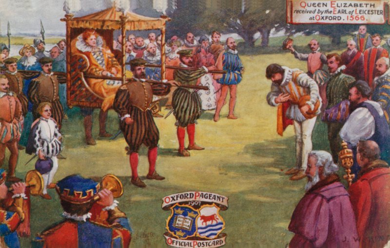La regina Elisabetta ricevuta dal conte di Leicester a Oxford, 1566 da English School