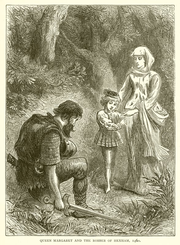 Regina Margherita e il ladro di Hexham, 1460 da English School