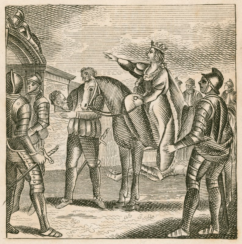 La Regina Margherita che fa fissare la testa del Duca di York sulle porte della città di York da English School