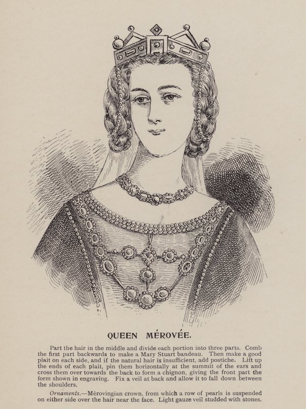 Regina Merovee (incisione) da English School