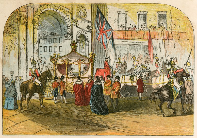 La prima visita della regina Vittoria alla città (9 novembre 1837) da English School