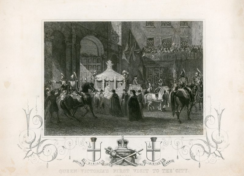 Prima visita della Regina Vittoria alla Città di Londra, 9 novembre 1837 da English School